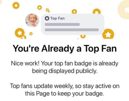 Facebook Top Fan