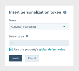 Adding Personalization Tokens