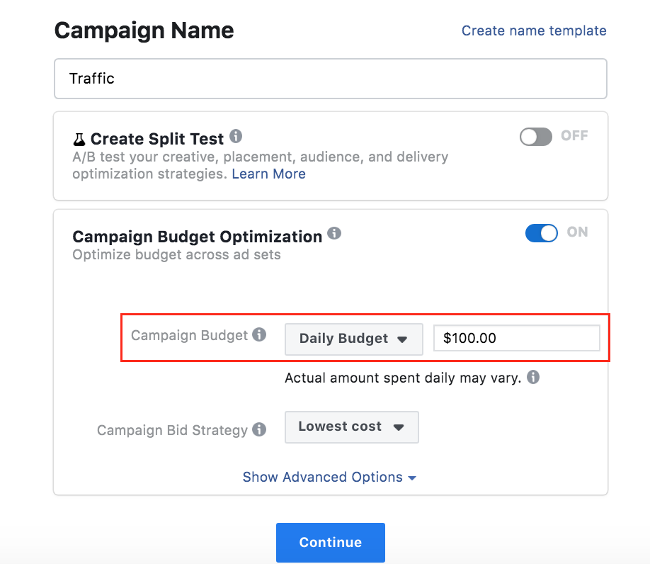 Campaign Budget Optimization Ads Manager