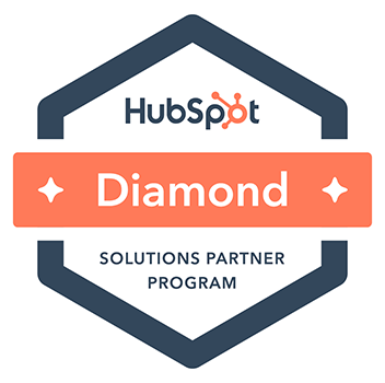 Hubspot diamond badge for solutions partner program