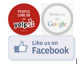 Social review platform logo's