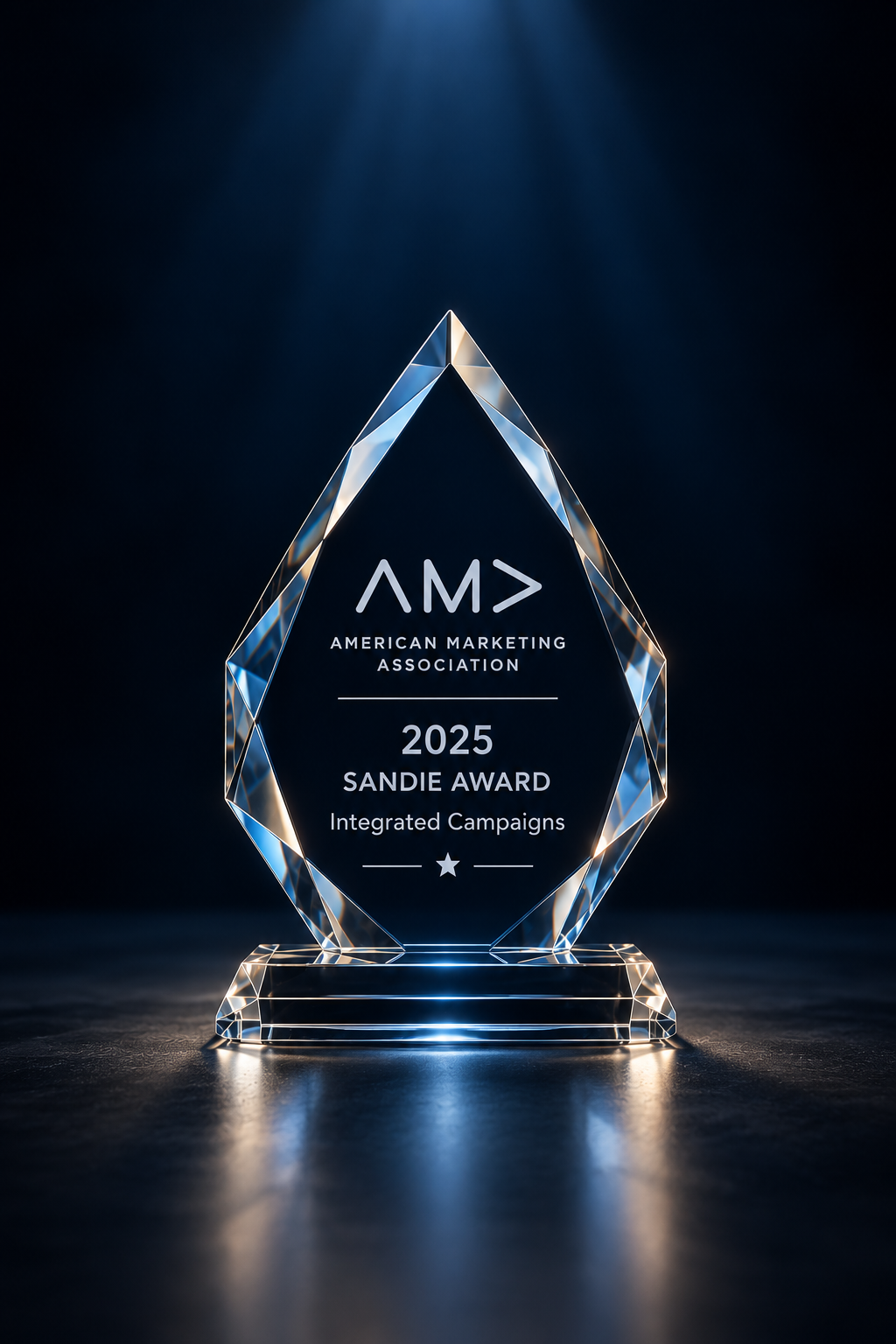 American Marketing Association 2025 Sandie Award trophy illustration American Marketing Association 2025 Sandie Award trophy illustration