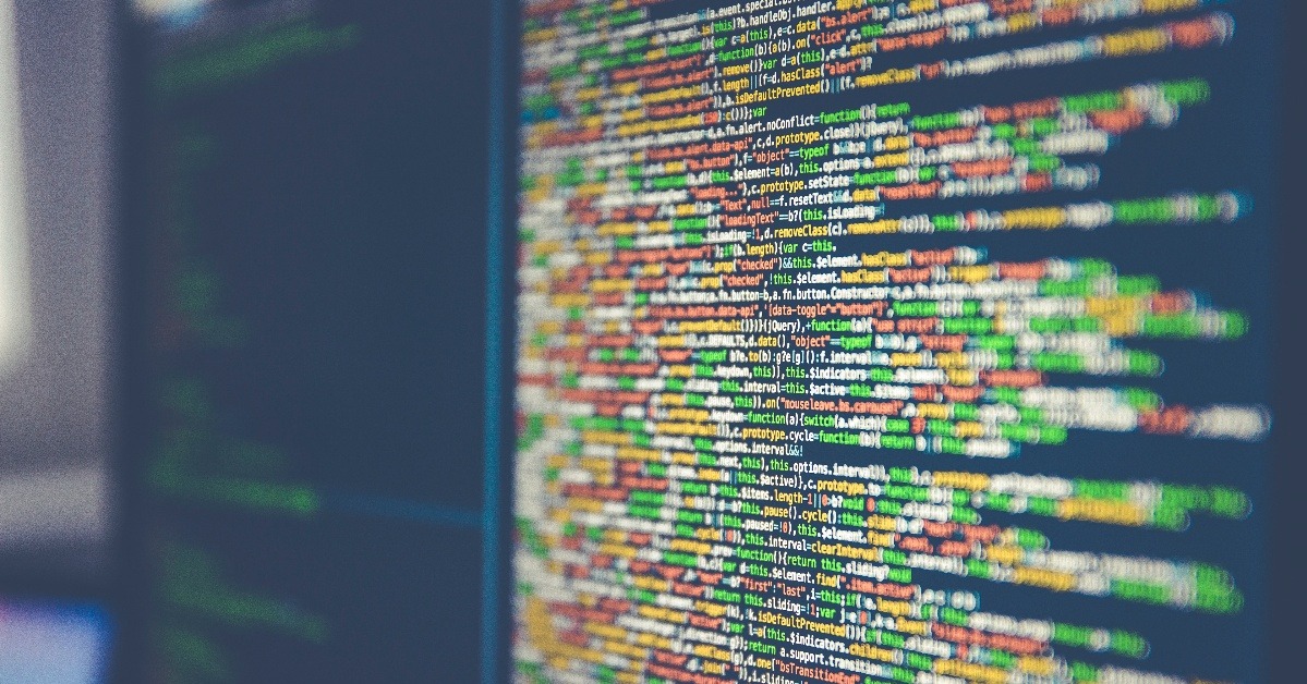 code   on   computer   screen